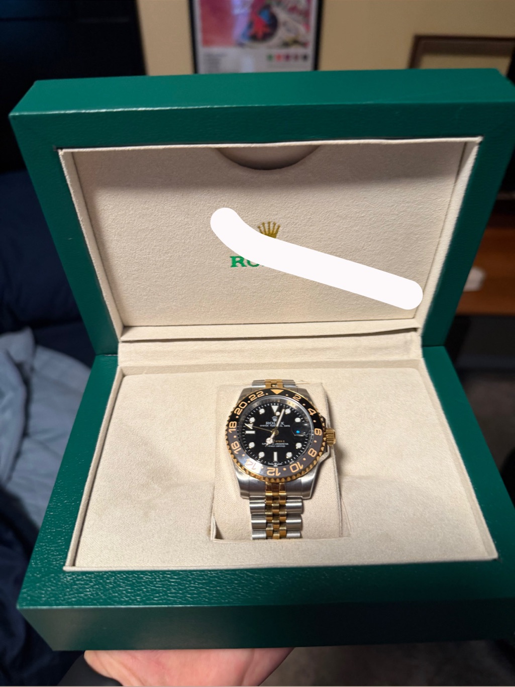 TwoTone Black Dial GmtMaster Style Watch
